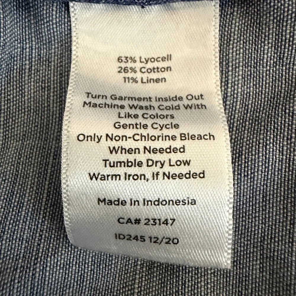 Talbots CLASSIC FIELD JACKET - lyocell cotton linen / size XS - chambray/blue - Picture 9 of 11